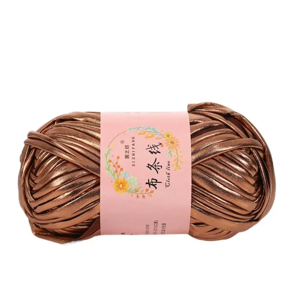 Imitation Leather Crochet Yarn For DIY Hand Knitting Magic Color