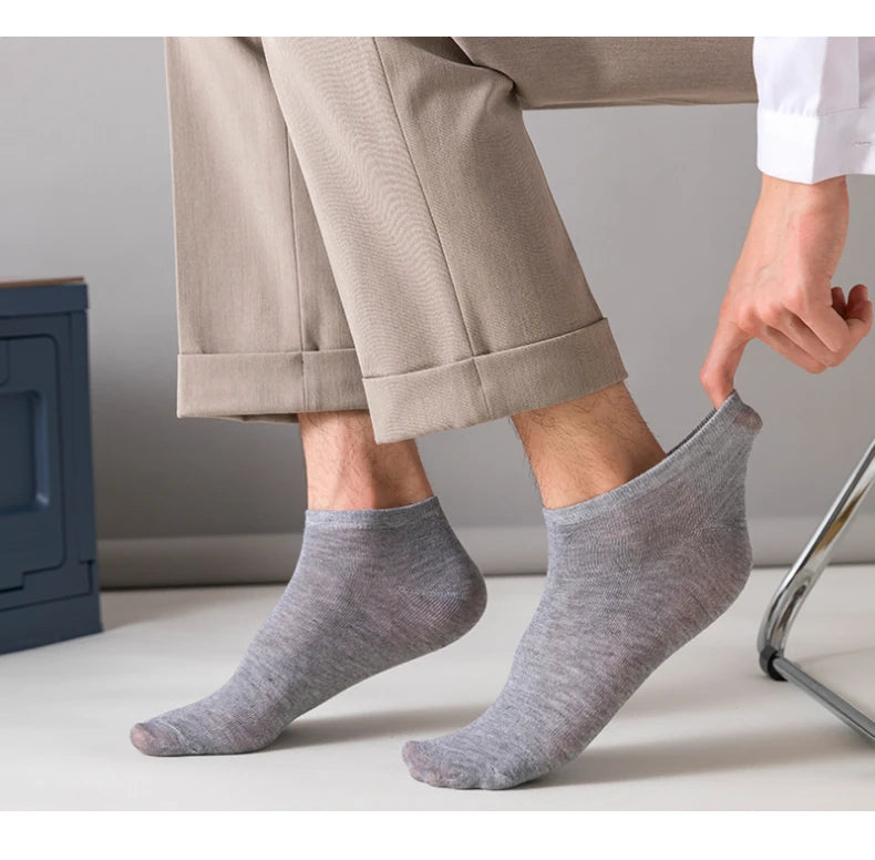 8 Pairs Women/Men Boat Socks Invisible Low Cut Non-slip Casual Breathable