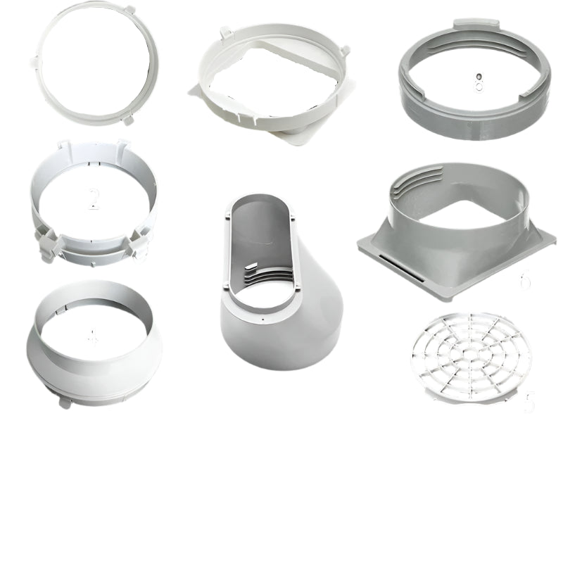 Conector de tubo de interfaz de conducto de escape de cuerpo de aire acondicionado de repuesto portátil de 150 mm Accesorio de aire acondicionado Adaptador de ventana