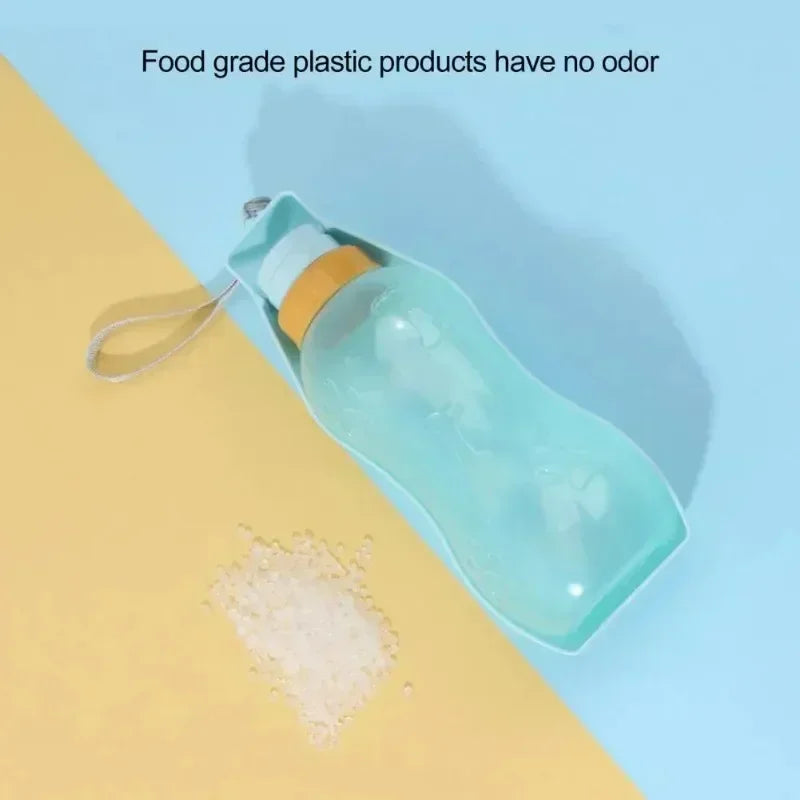 Portable Pet Hydration Bottle with Detachable Bowl 2-in-1 Food and Water Solution for Dogs and Cats Ideal for Outdoor Adventures