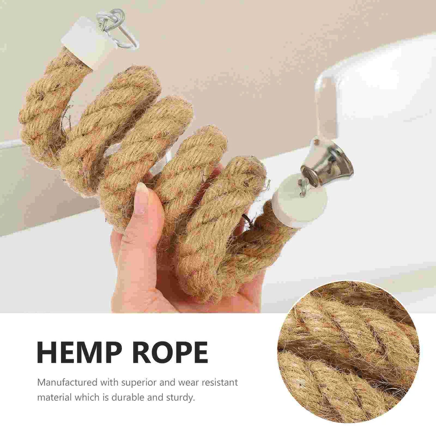 2M Durable Cotton Climbing Rope Toy Bird Rope Perch Parrot Swing Stand Rope Perches For Cages Pet Accessories Hanging Bird Toy