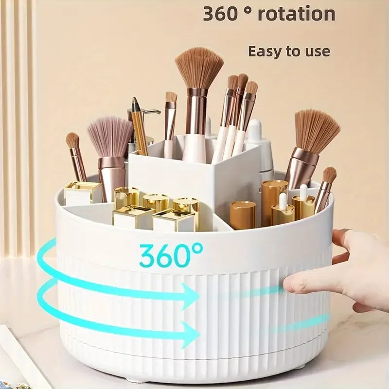 360 Rotating Makeup Storage Box Organizer Large Capacity
