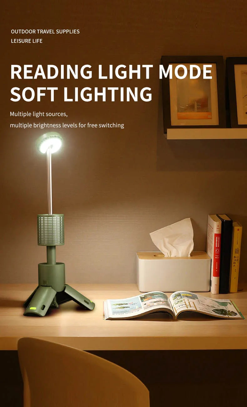 Folding Camping Light Portable Telescopic Lanterns 10000mAh Waterproof Magnetic Lamp with Triangle Stand Base