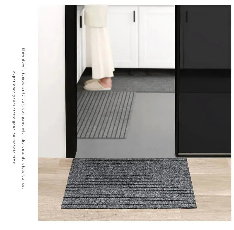 Alfombrilla cuadrada minimalista moderna: duradera, resistente a las manchas y la decoloración, base de goma antideslizante, lavable a máquina para interior y exterior