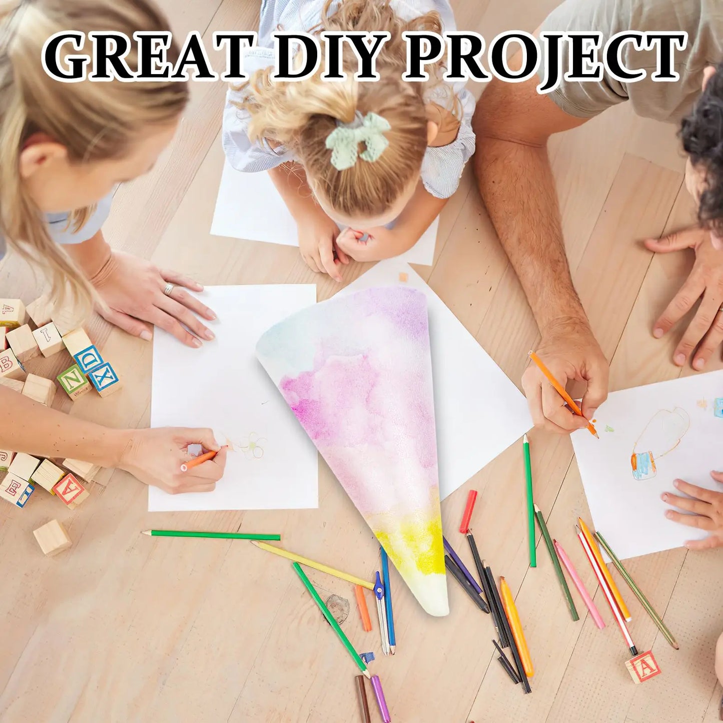 Handmade White Solid Foam Cone for Children DIY Crafts Perfect for Christmas Decorations and Creative Projects