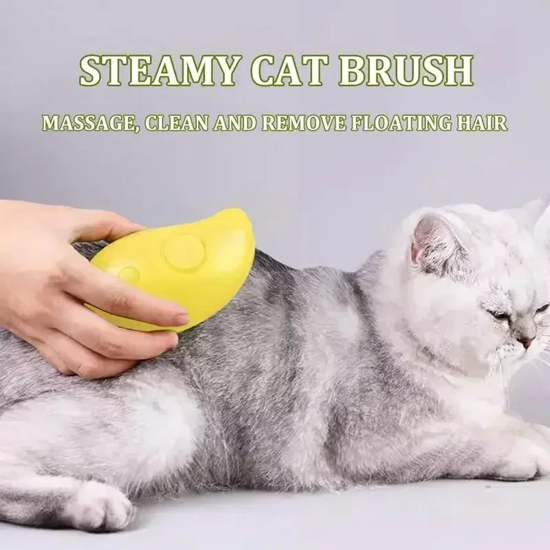 Dog Cat Steamy Brush Electric Sprayer 3 in 1 Grooming Tool