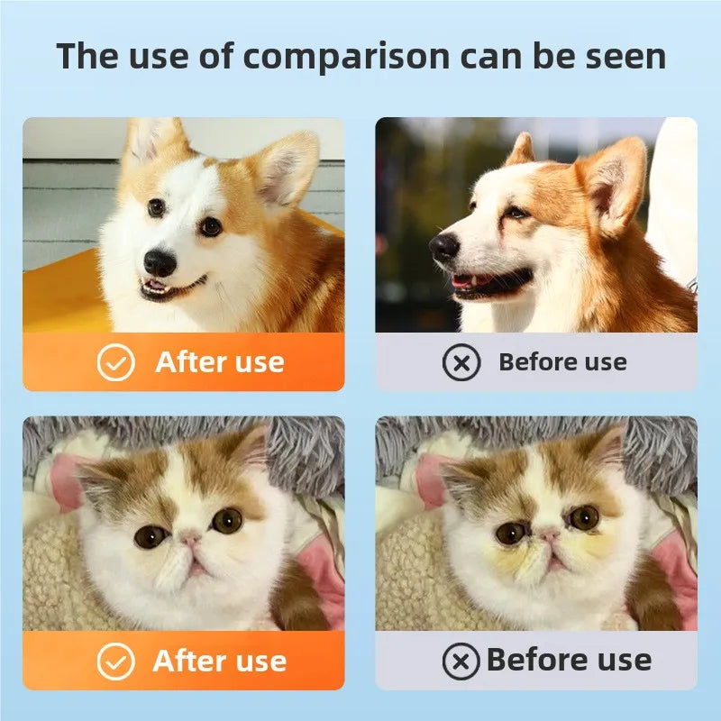 Pets Tear Stain Remover Powder 30g Cat And Dog Eye Tear Stain Powder With Tear Stain Brush Gentle Absorbing Tears Powder