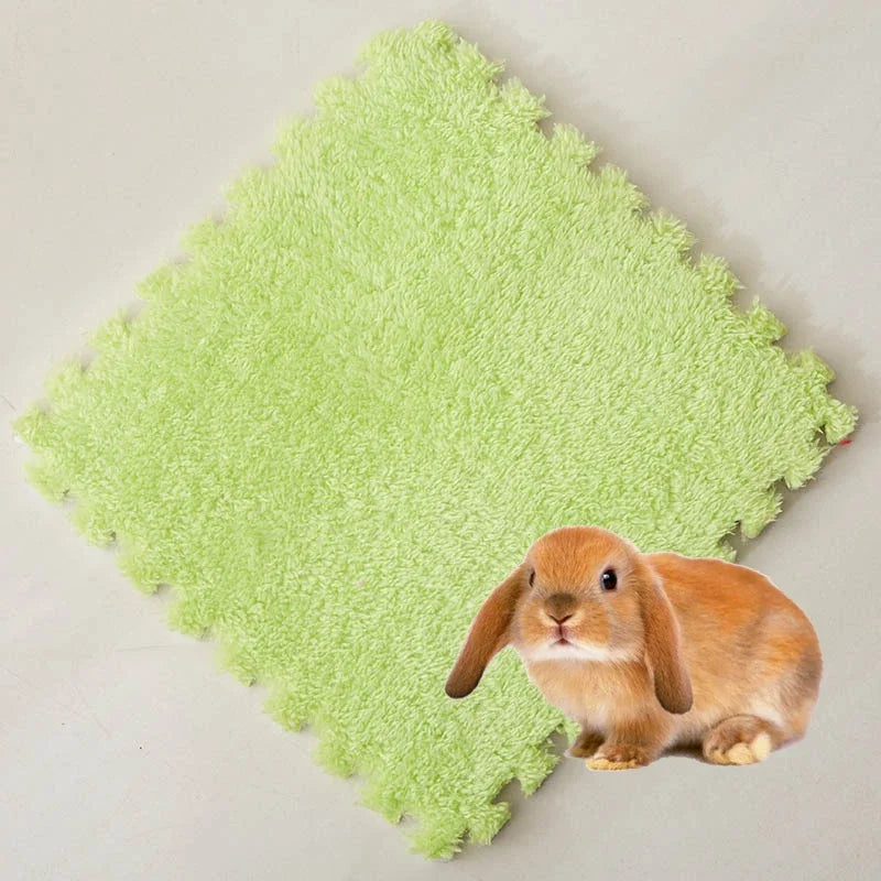 4/10Pcs Rabbit Guinea Pig Cage Liner Small Pet Items Anti Slip Bedding Mat Pee Pad for Hamsters Soft Warm Rabbit Sleep Mat Bed
