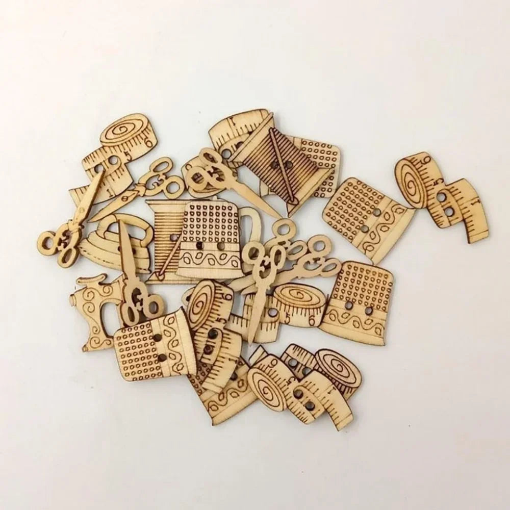 50Pcs New Laser Engraving Wood Chips Random Shape for Crafts
