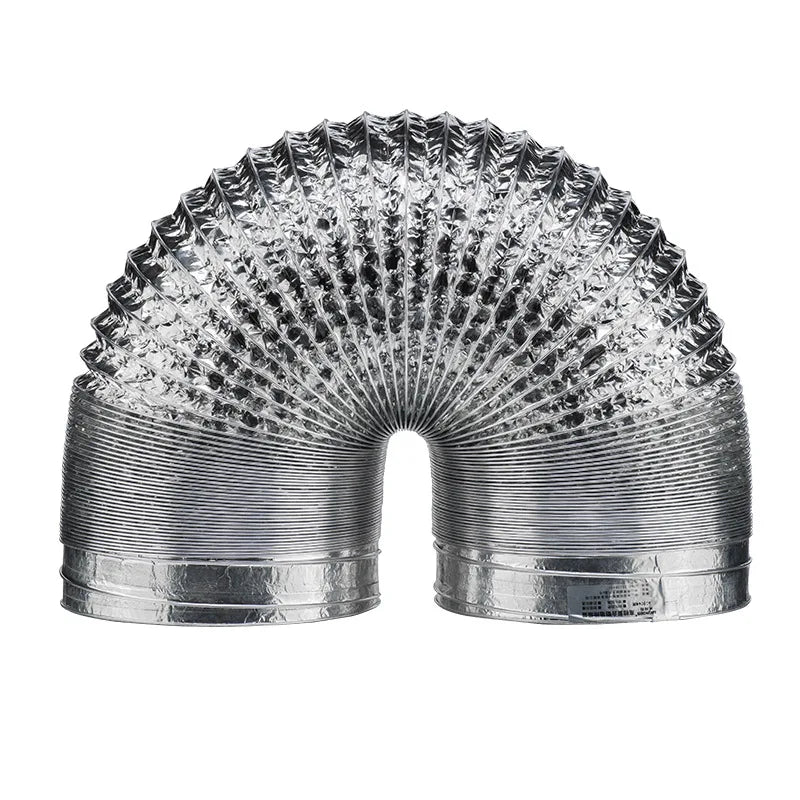 Tubo de ventilación de aluminio encriptado de 80/100/120/150/200 mm Tubo de humo escalable Salida de cocina Manguera de ventilador de escape de baño