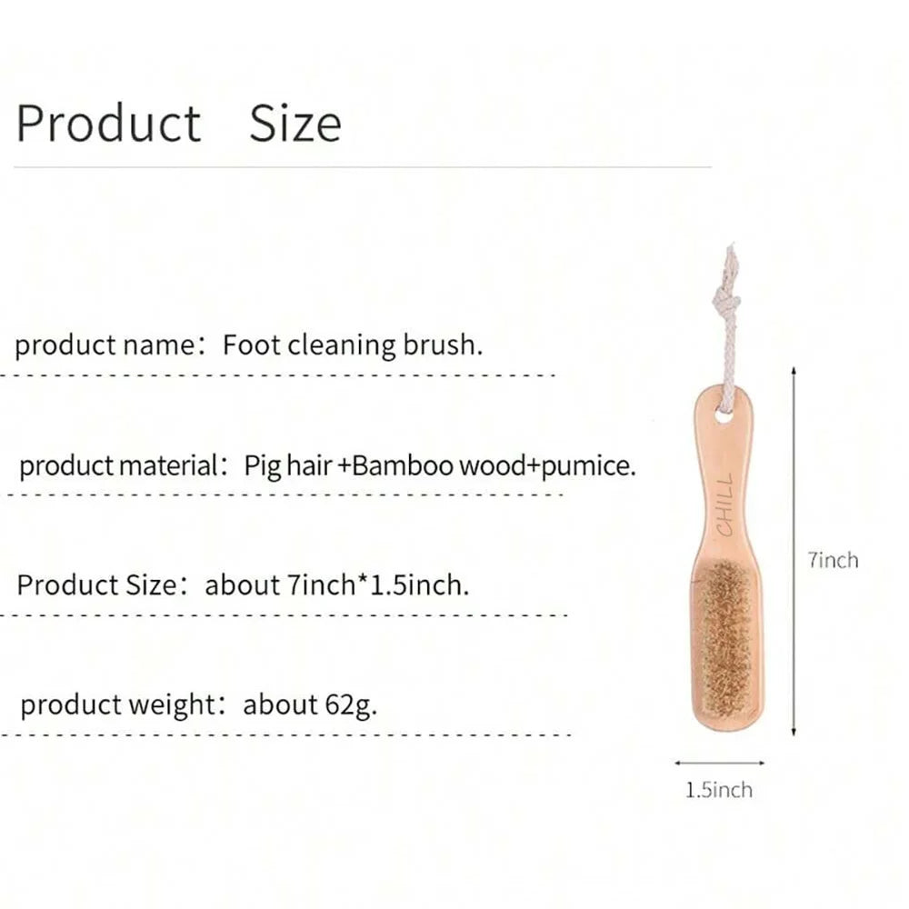 Natural Bamboo Foot File Callus Remover with Pumice Stone