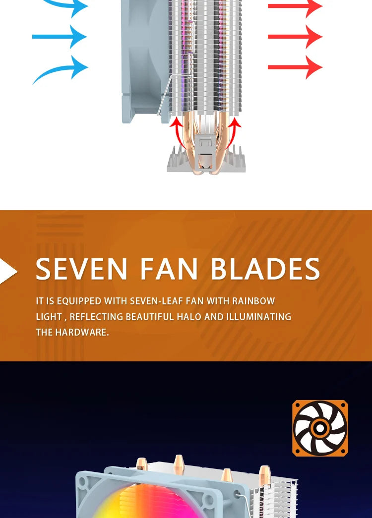 Aigo ICE200PRO Air CPU Cooler with 2 Heatpipes and PWM Fan