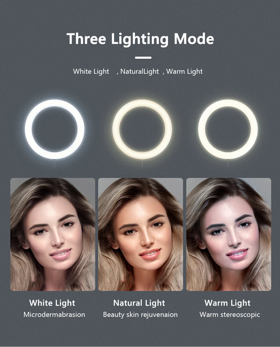 Youtube Shooting Vlog Selfie Ring Light LED Camera Lamp