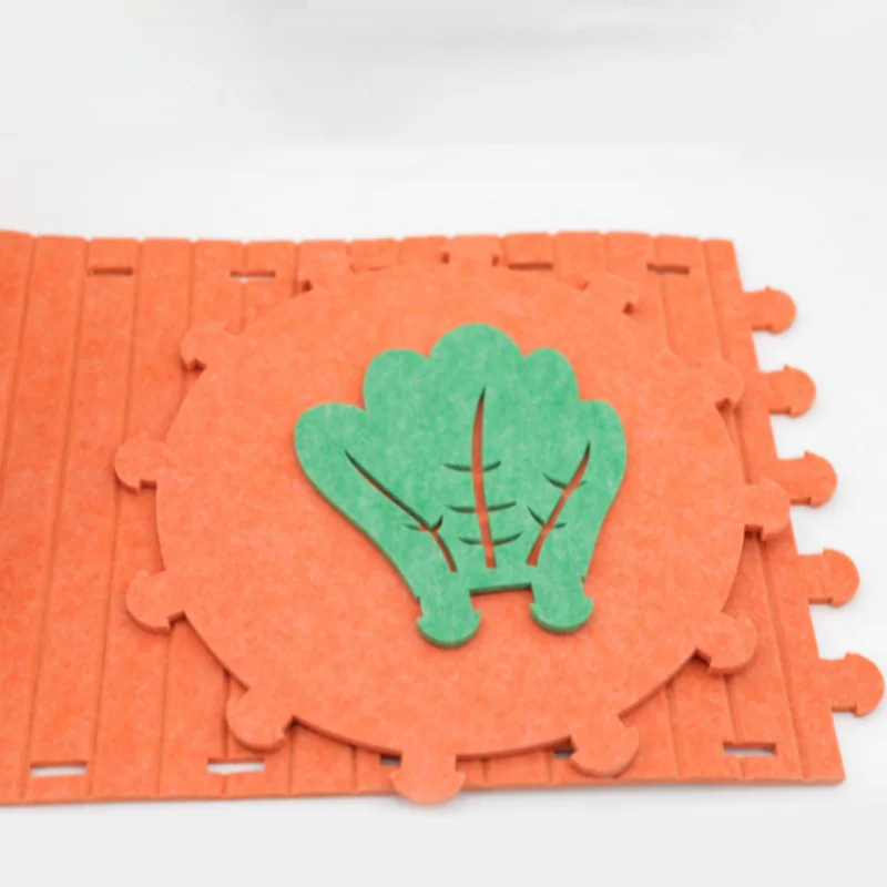 Carrot Cat Nest Semi-enclosed Large Space Felt Kitten Beds Wear-resistant Cat House Hiding Cave Pet Cat Bed