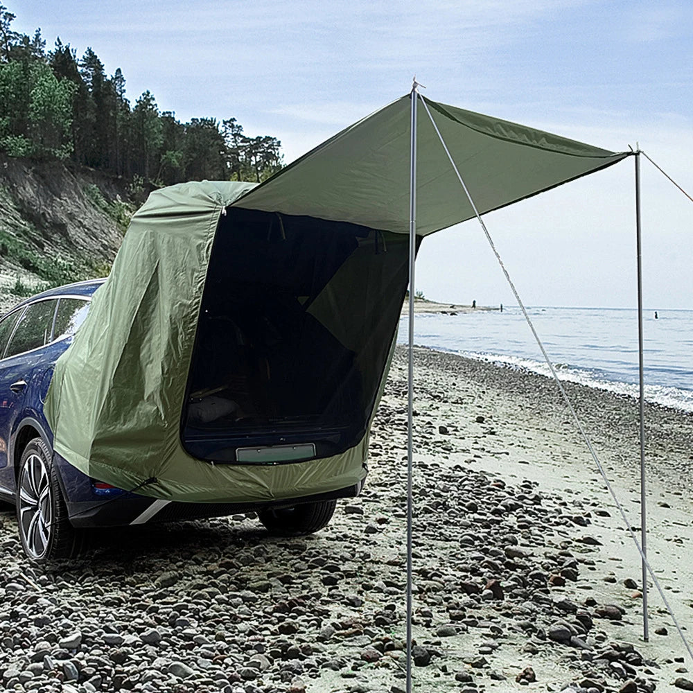 Outdoor Car Rear Tent Camping Canopy Sunshine-Proof Rain-Proof
