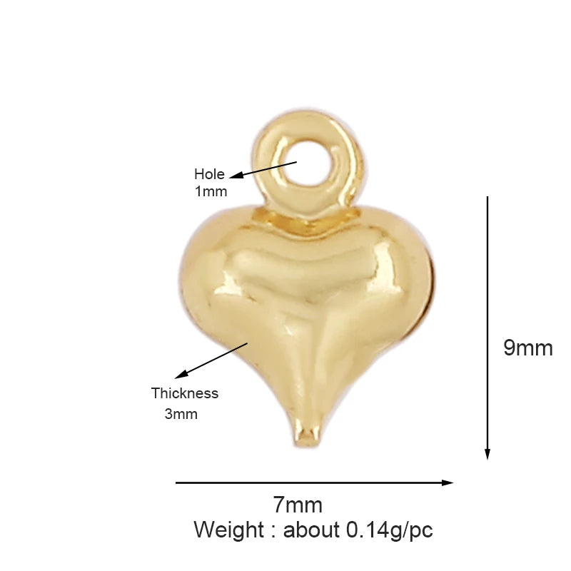 Classics Love Heart Star Zircon Focal Charm Pendant 18K Gold Plated Shell Pearl Jewelry