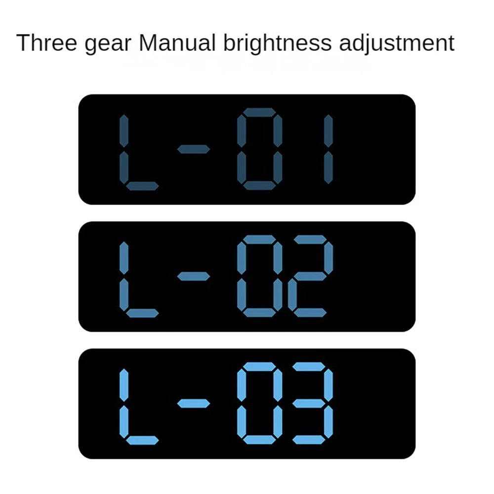 Large Digital Wall Clock with Temperature and Humidity Display Adjustable Brightness LED Alarm Clock 12/24 Hour Format
