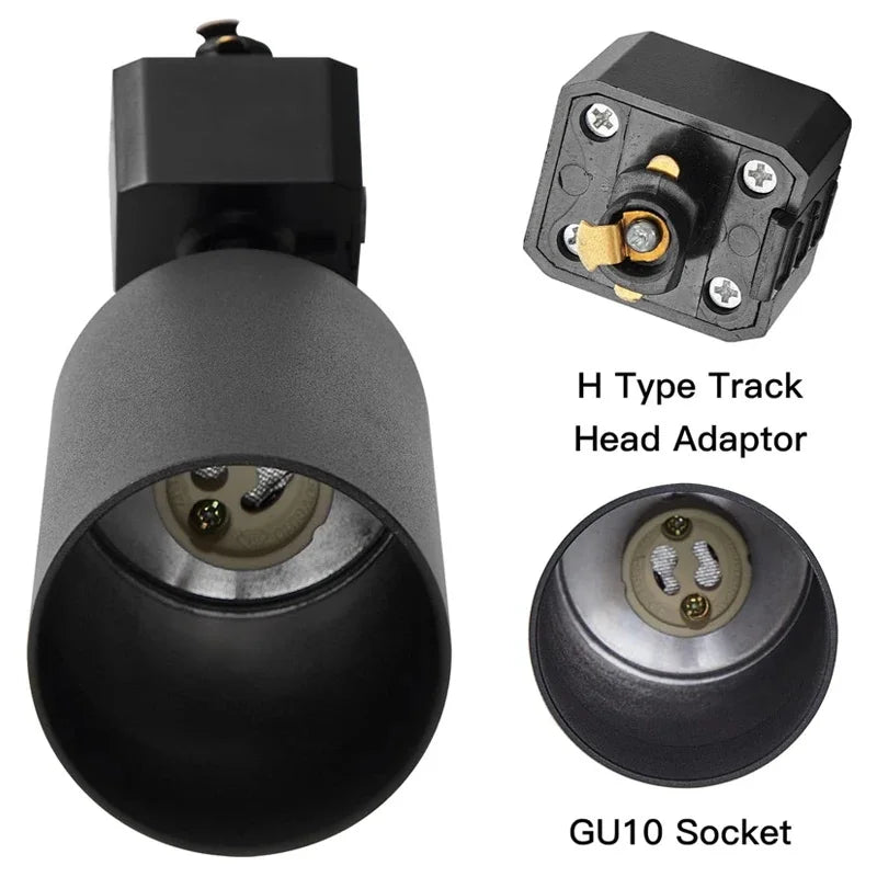 Dimmable GU10 Track Light Set Smart Home Spotlights Adjustable Ceiling Rail Lighting for Kitchen and Living Room