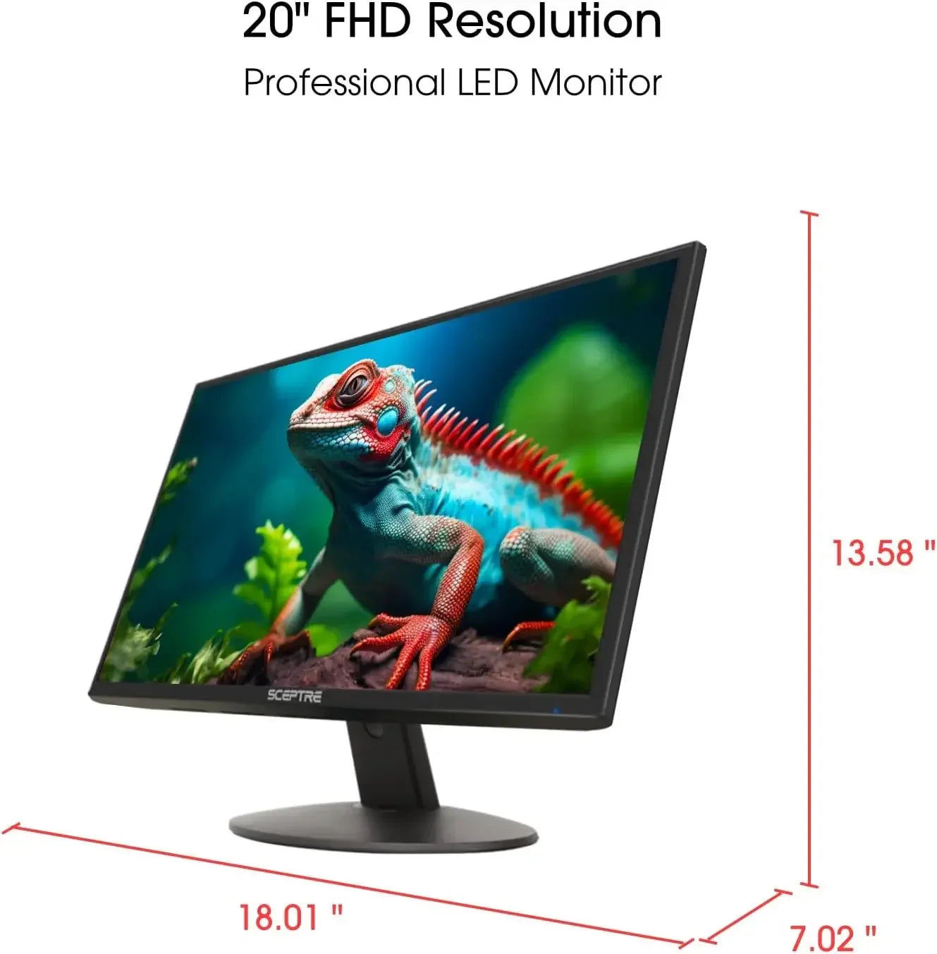 1600x900 75Hz Ultra Thin LED Monitor with 2x HDMI and VGA