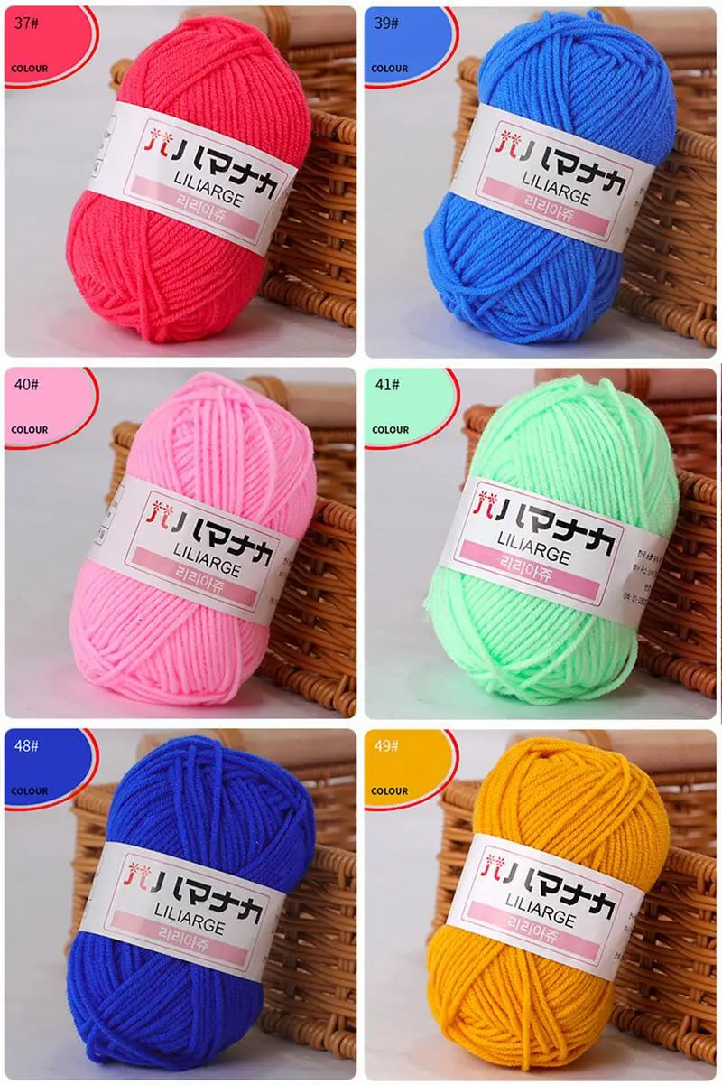 DIY Baby Milk Soft Cotton Knitting Yarn for Sweaters