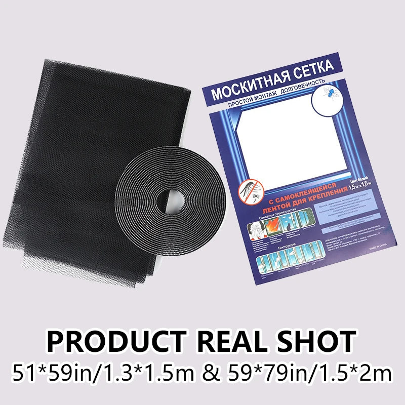 Mosquitera autoadhesiva para ventana, mosquitera para puerta, mosquitera de corte libre, cortina antimoscas, mosquitera