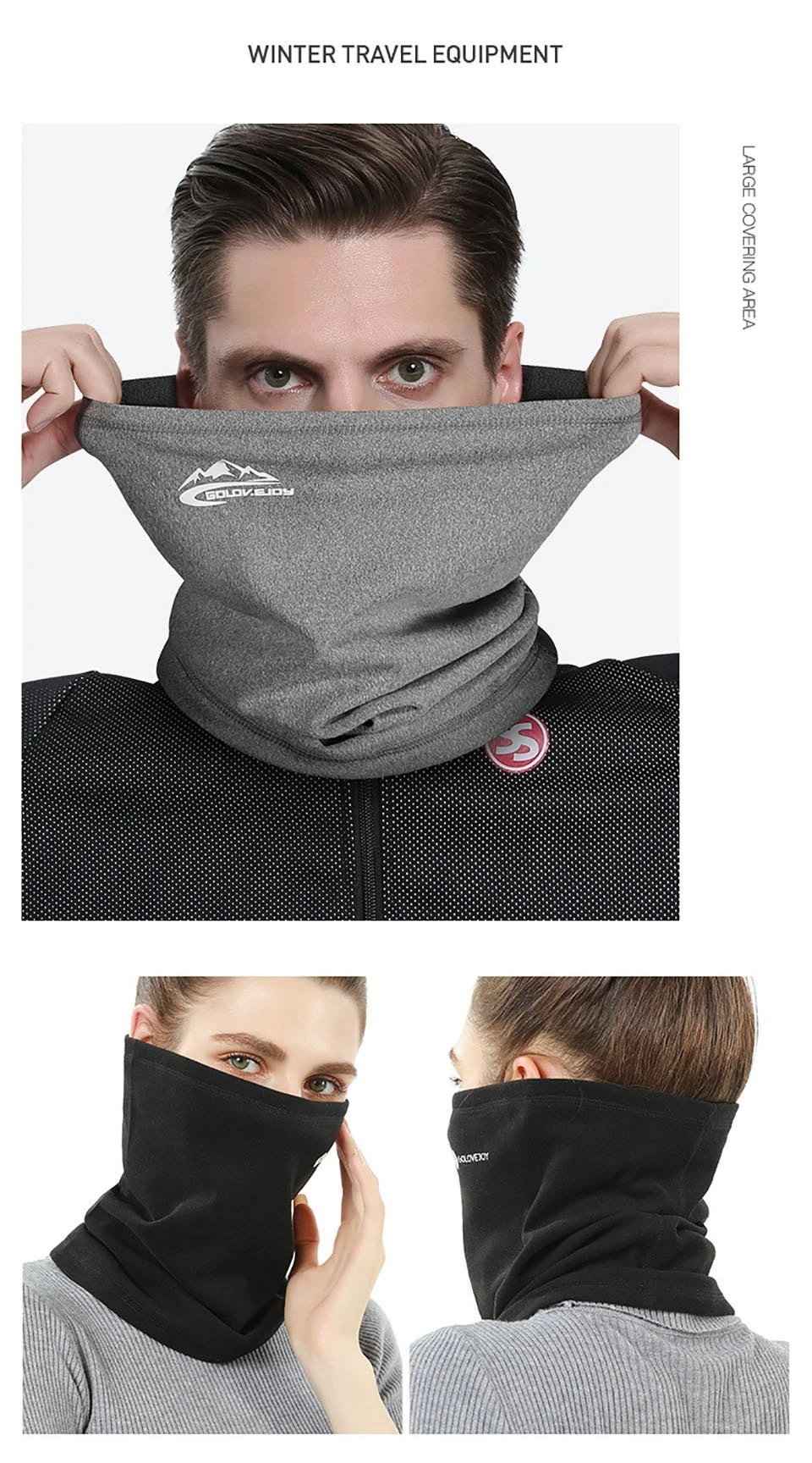 GTUBIKE Men Women Winter Sports Bandana Velvet Neck Warmer