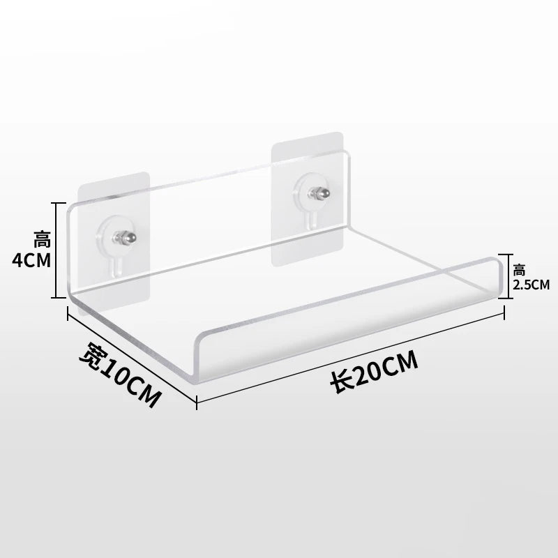 Invisible Acrylic Floating Wall Ledge Shelf for Kids Bookshelves and Bathroom Storage
