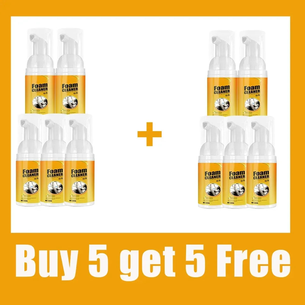 Multi-Purpose Foam Cleaner for Automotive and Home Use Powerful Stain Remover Foam Spray for Car Interior and Surface Cleaning