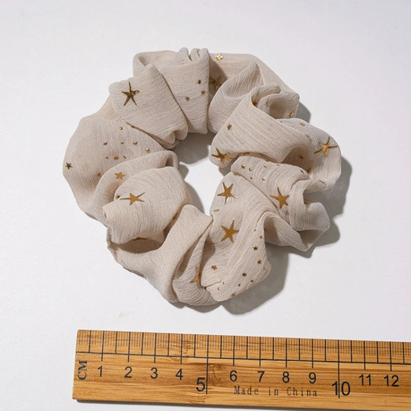 Hair Tie Solid Color Star Dotted Ponytail Accessories