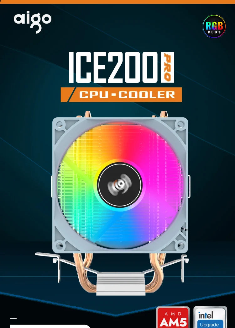 Aigo ICE200PRO Air CPU Cooler with 2 Heatpipes and PWM Fan
