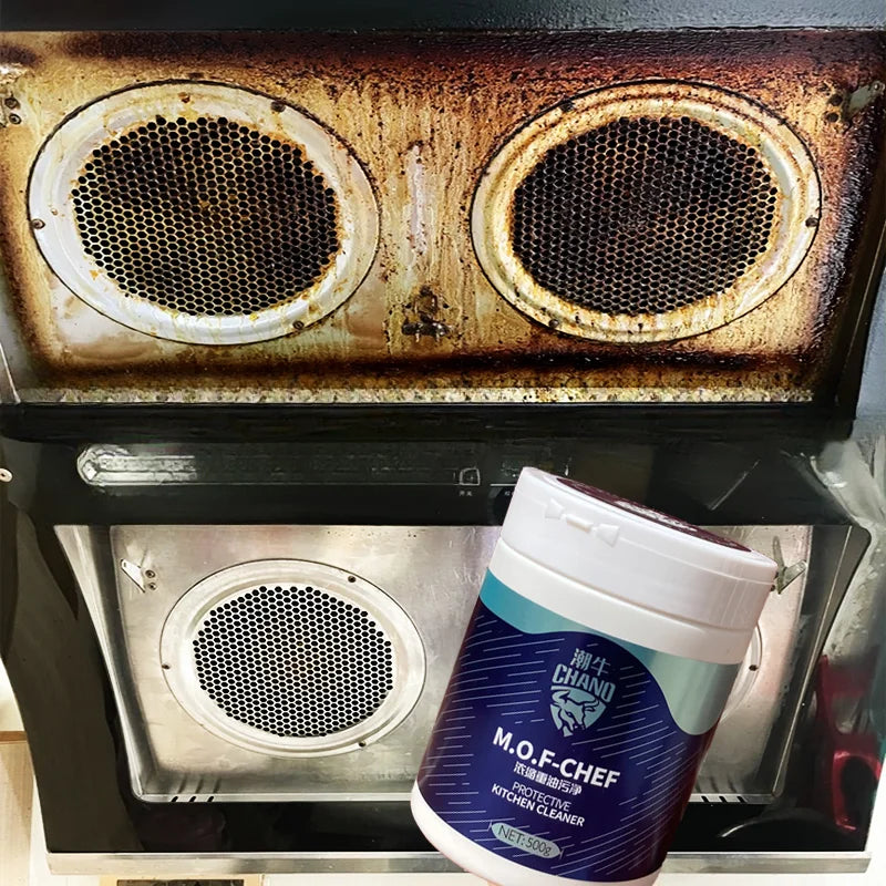 Household Degreasing Powder for Kitchen Extractor Hood Heavy Oil Cleaner Concentrated Grime Remover Chef Approved