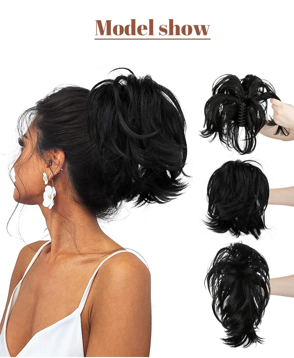 Premium Synthetic Claw Clip Ponytail Extension Hairpiece for Women P025