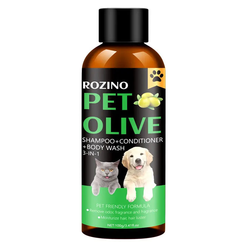 Pet Shampoo and Conditioner -based Olive Shower Gel Does Not Contain Harmful Substances Suitable for Pet Cats and Dogs