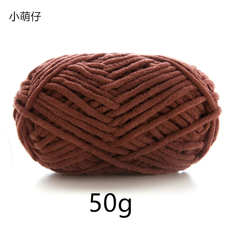 50g Polyester Cute Yarn Ball for Warm Velvet Crochet Scarf
