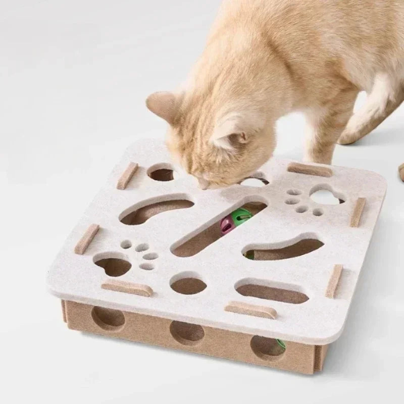"Interactive Cats Puzzle Toys - Mental Stimulation Maze Box&Sensory Games for Indoor Kittens | Fun Brain Teaser for Smarts Cats"