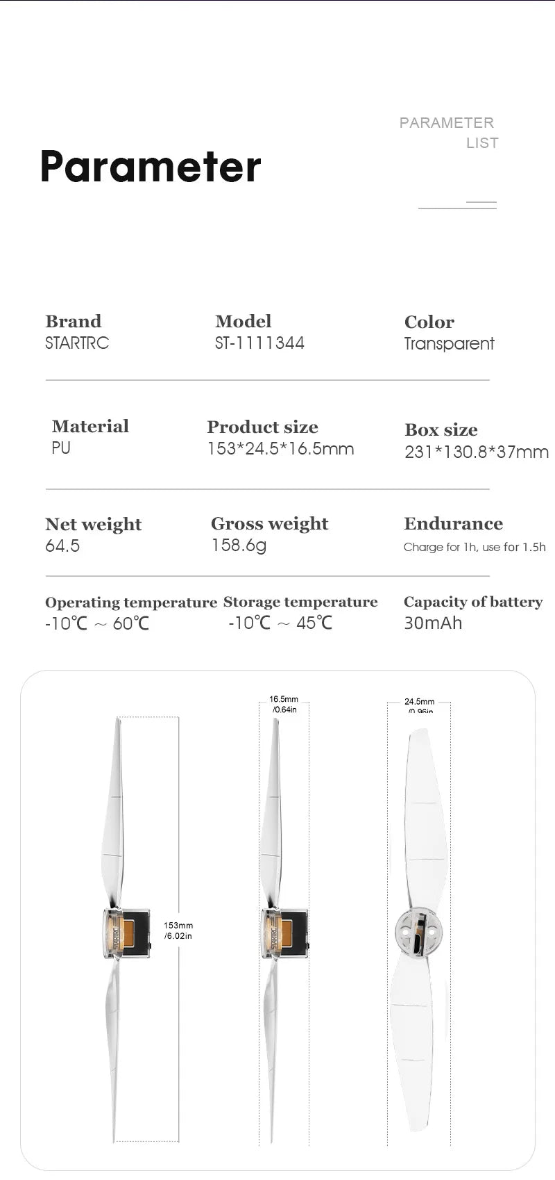 4pcs Mini 4 Pro Rechargeable LED Light Flash Propellers for DJI Mini 3 Pro Air 3