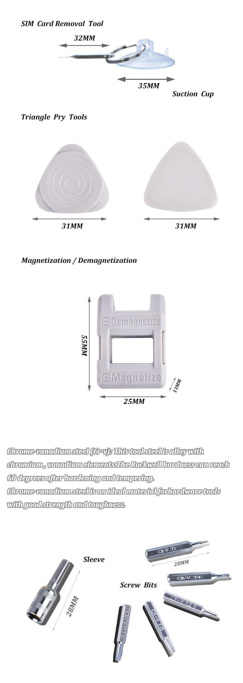 115 in 1 Magnetic Screwdriver Set with Precision Bits for Computer and Phone Repair Multi Tool Kit with Torx and Hex Drivers