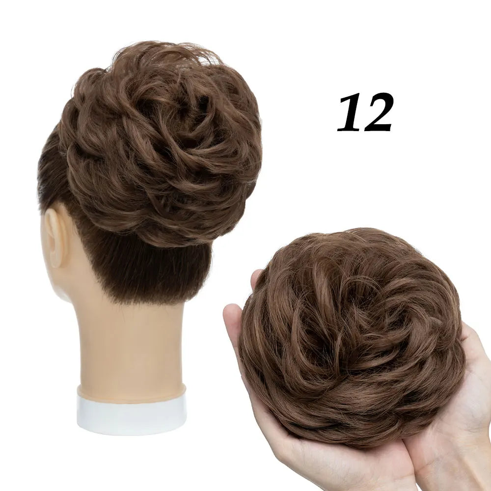 Hairro Synthetic Messy Hair Bun Scrunchies For Women 55g