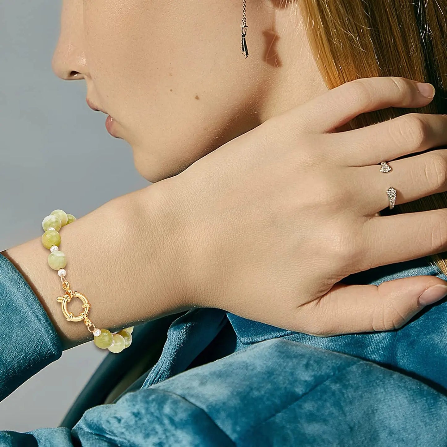 4pcs Gold Stainless Steel Round Spring Clasps for DIY Jewelry