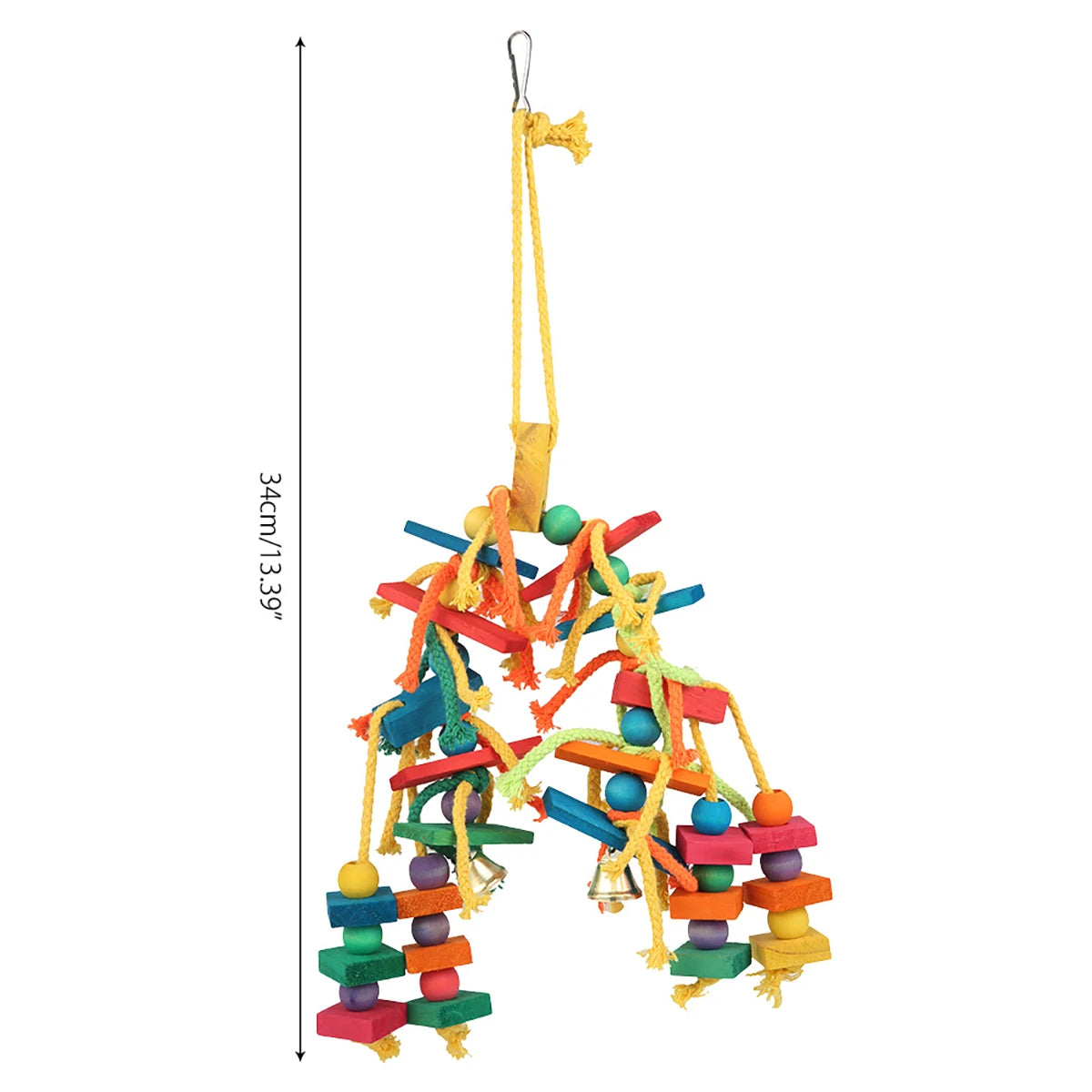 Parrot Toys Hanging Rope Pet Ladder Wood Stand Budgie Parakeet Climb Cage Bird Bite Toy Colorful Bird Chewing Toy Pet Supplies