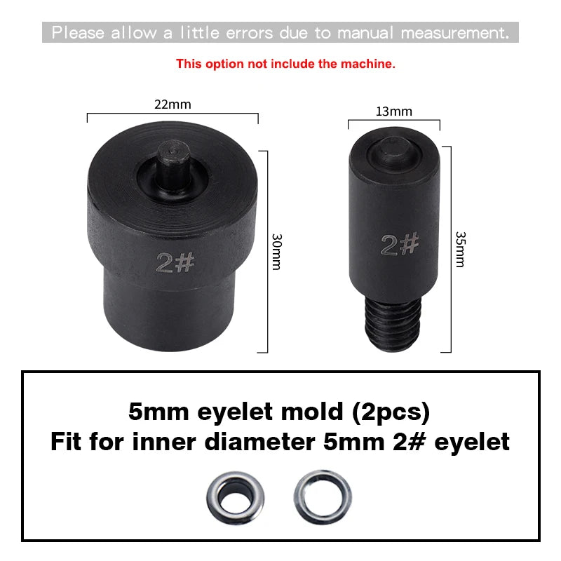 WUTA Manual Button Installation Tool for DIY Crafts Mute Punching Mushroom Rivets and Eyelets Hand Pressing Tool