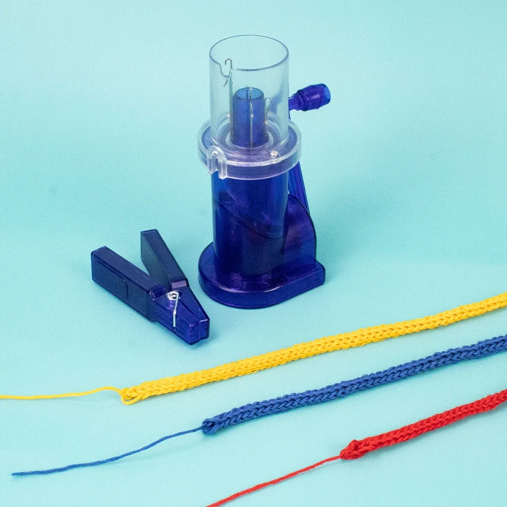 Portable Hand Knitting Machine with Crank for DIY Sweaters and Scarves Crafting Kit