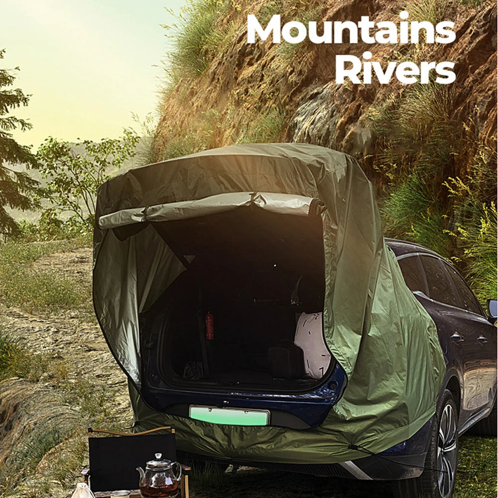 Outdoor Car Rear Tent Camping Canopy Sunshine-Proof Rain-Proof