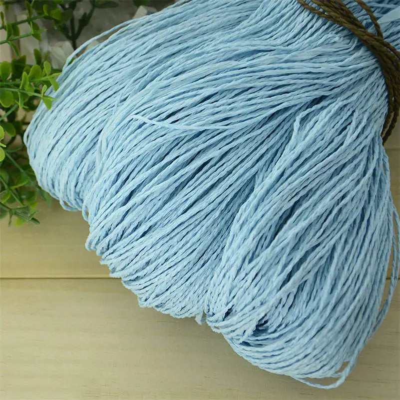 Natural Raffia Straw Yarn 600 Meter 500g for Hand Knitting Crochet Summer Hats Handbags Baskets DIY Craft