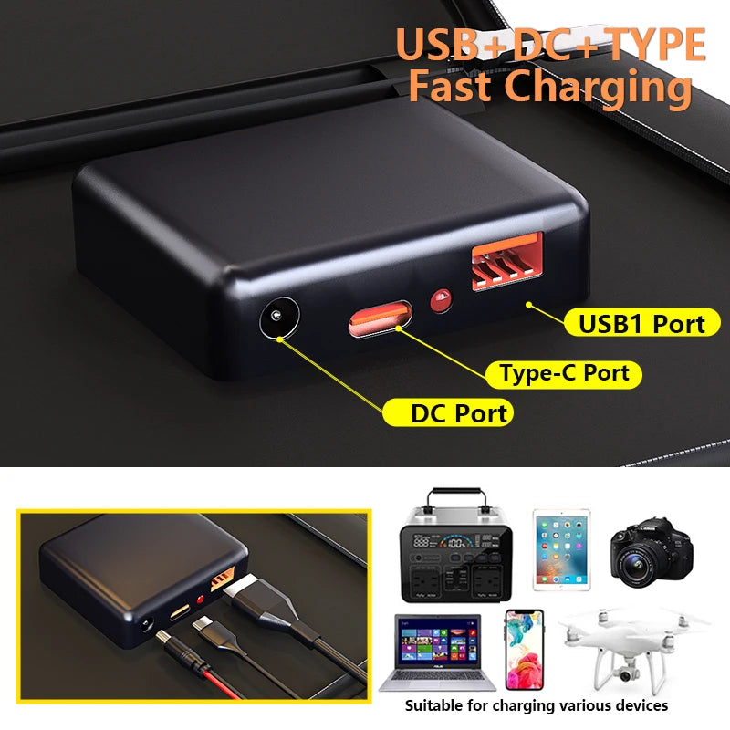 1000W Portable Foldable Solar Panel Kit Complete Solar Power Station 18V Generator Charger for Outdoor Camping Car Boat