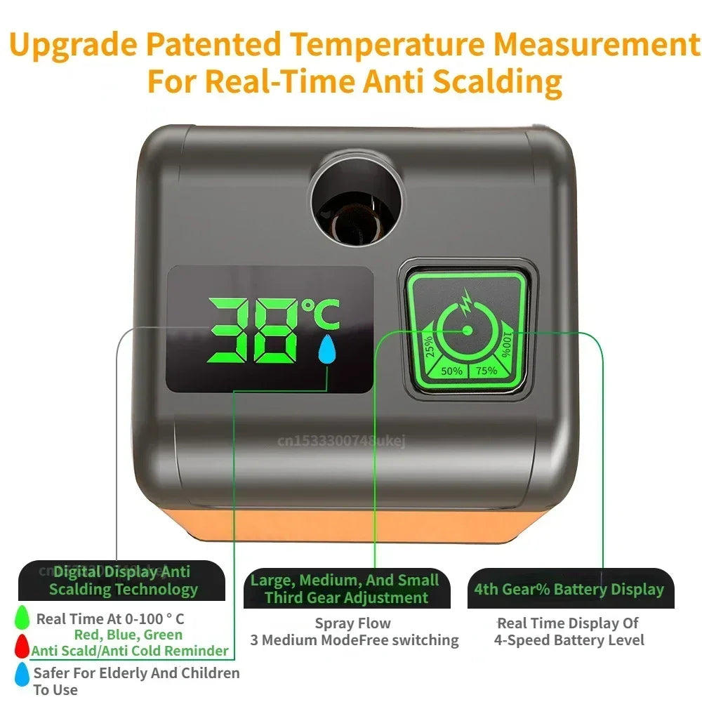 Outdoor Camping Shower Portable Electric Pump IPX7 Waterproof Digital Display