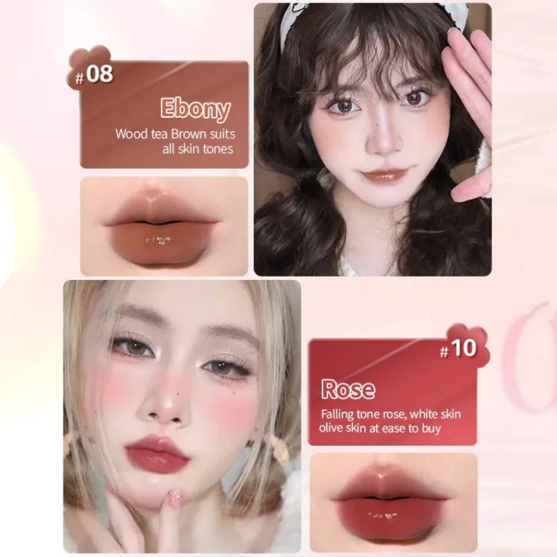 Judydoll Water Gloss Mirror Lipstick Crystal Jelly Lip Gloss Moisturizing Long Lasting Nude Lip Tint Makeup