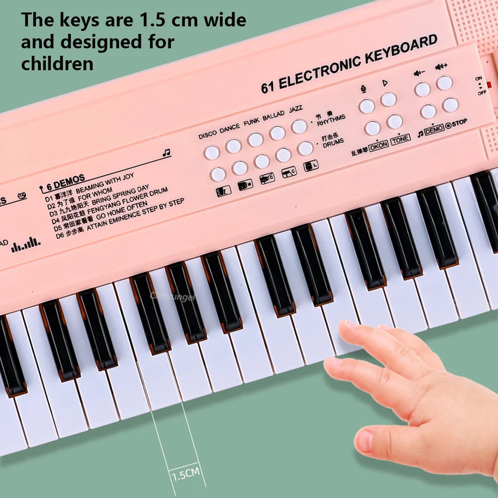 37 Keys Kids Electronic Piano Keyboard with Microphone Educational Musical Instrument for Boys and Girls
