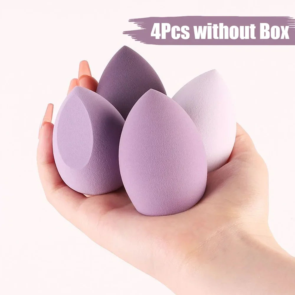 4pc/8pc Soft Makeup Sponge Set for Dry Wet Dual Use Beauty Tool
