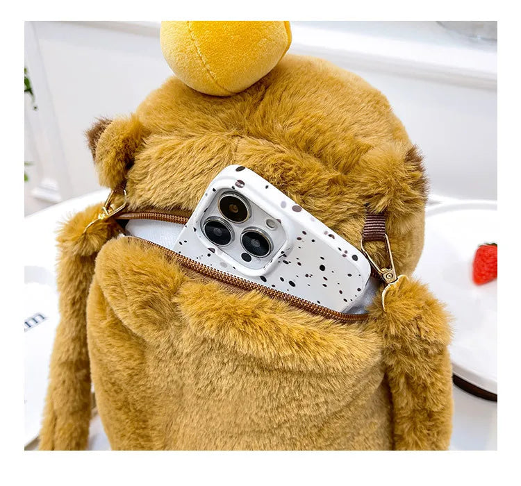 Capybara Plush Backpack Kawaii Mini Knapsack Bag for Kids